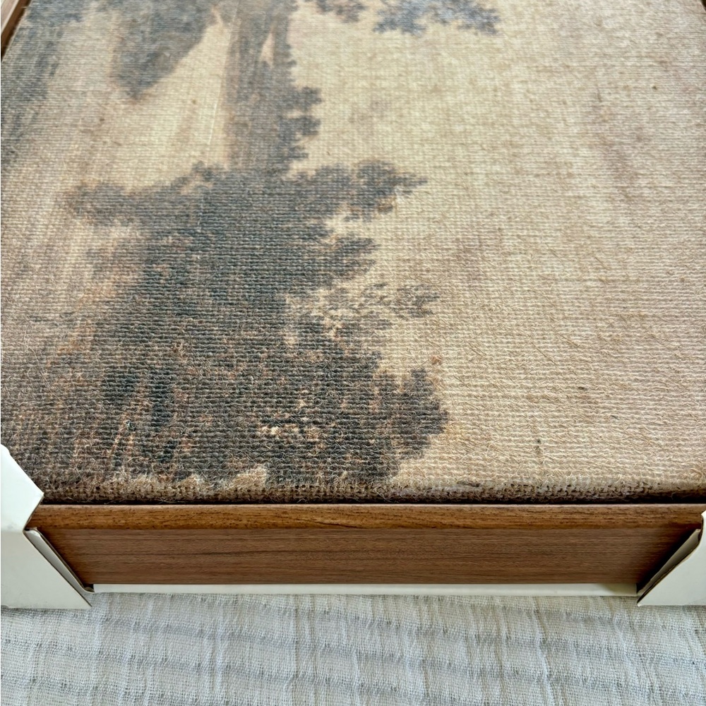 Hearth & Hand with Magnolia Horizontal Landscape Lake Burlap Framed Wall Art - Picture 10 of 16
